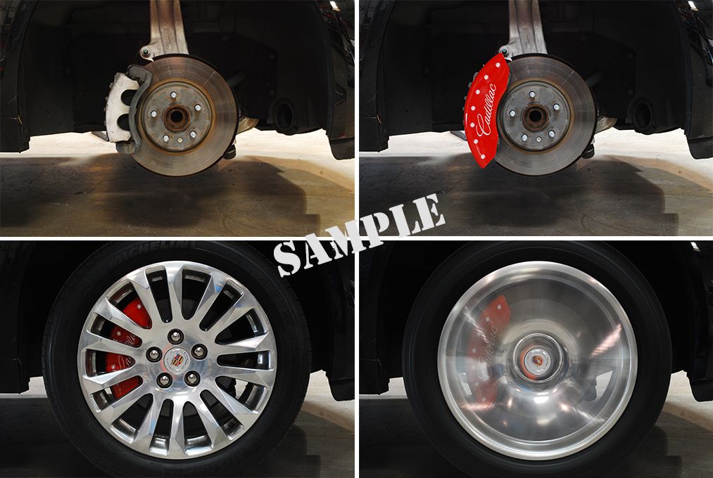 Brake MGP Caliper Dust Covers Front Rear Red Paint for Audi TT Quattro